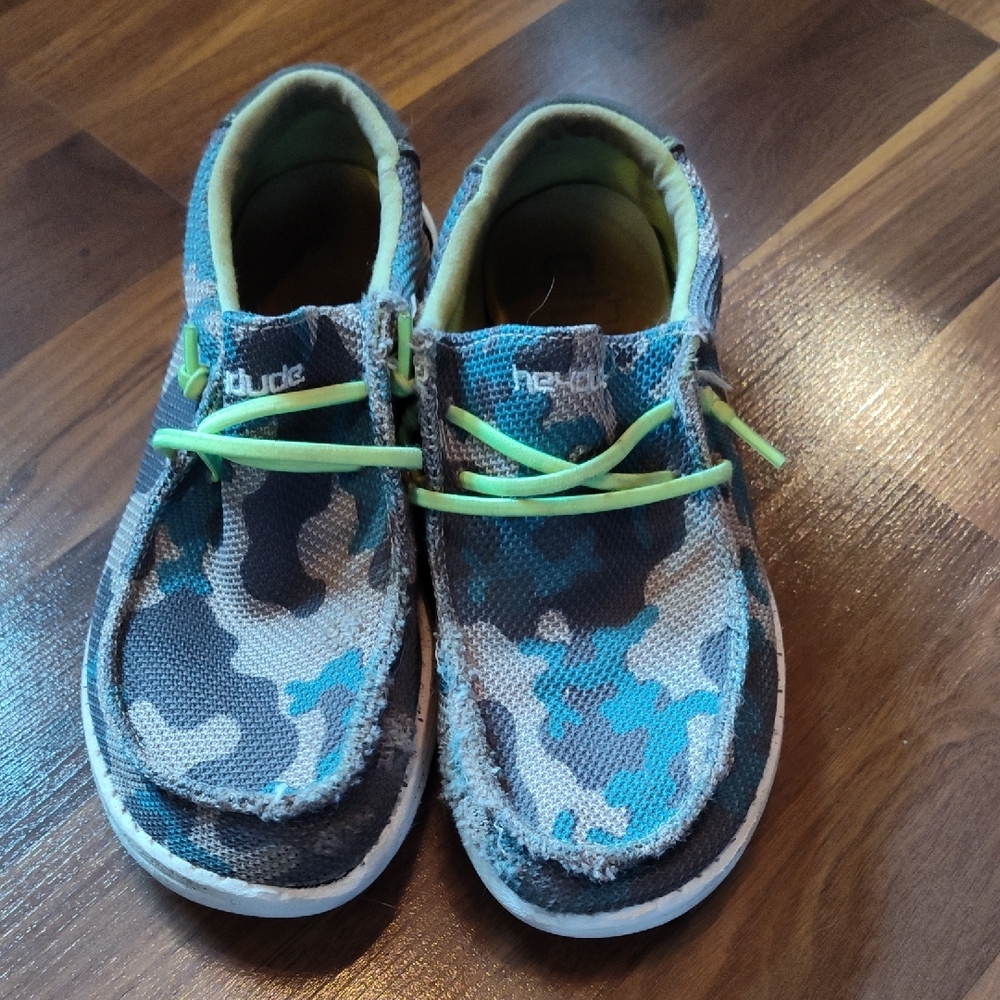 Hey Dude Kids' Blue and Gray Shoes